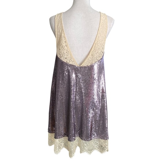 Intimately Free People Purple Lace Sequin Dress Women's Size Small - Picture 2 of 3